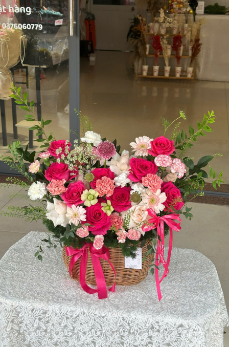Mẫu giỏ hoa sáp 1